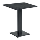 ZAP Extrema complete dining table with metallic anthracite tabletop and black Anzio square base, modern and stylish design.