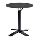 ZAP Extrema complete dining table with metallic anthracite finish and Spaceguard deluxe black flip top base, modern and stylish design.