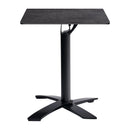 ZAP Extrema Complete Dining Table with metallic anthracite finish and Spaceguard Deluxe black flip top base, square design.