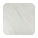 White marble Extrema Premium table top by ZAP, showing detailed surface texture and elegant stone pattern.