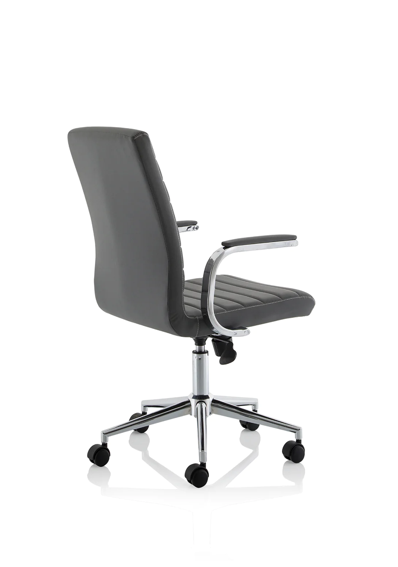 Ezra Executive Grey Leather Chair - NWOF