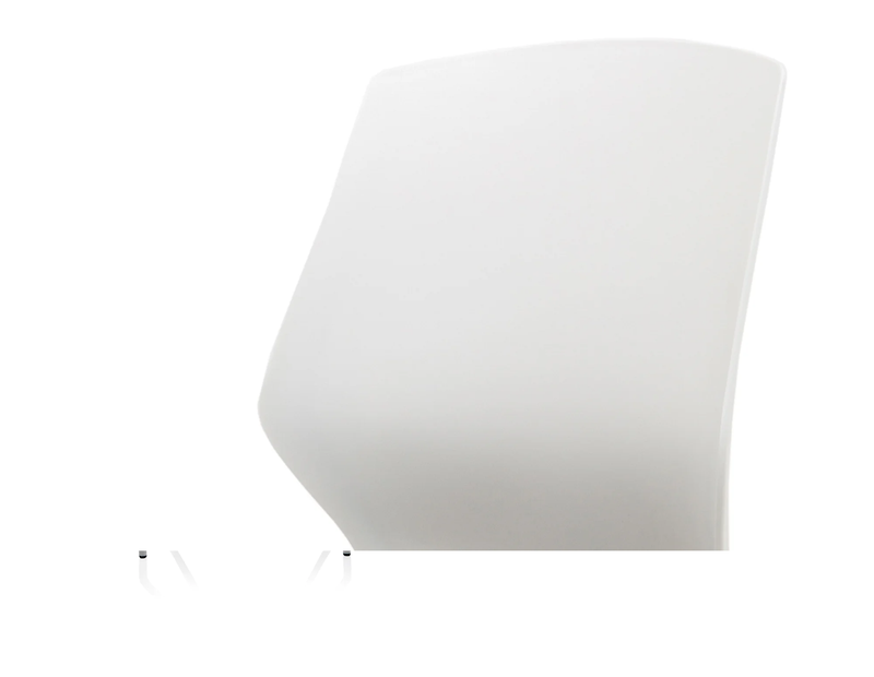 Florence Spindle White Frame Fabric Seat Visitor Chair - NWOF