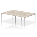 Evolve Plus B2B 4 Person Bench Desk - Grey Oak - NWOF