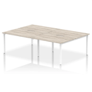 Evolve Plus B2B 4 Person Bench Desk - Grey Oak - NWOF