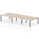Evolve Plus B2B 6 Person Bench Desk - Grey Oak - NWOF