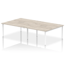 Evolve Plus B2B 4 Person Bench Desk - Grey Oak - NWOF