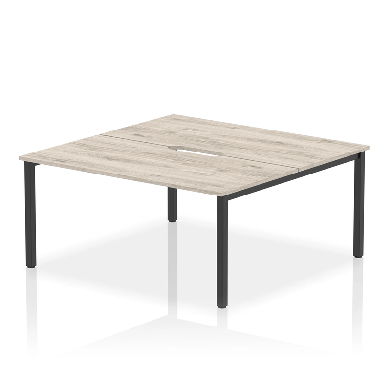 Evolve Plus B2B 2 Person Bench Desk - Grey Oak