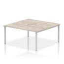 Evolve Plus B2B 2 Person Bench Desk - Grey Oak - NWOF