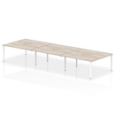 Evolve Plus B2B 6 Person Bench Desk - Grey Oak - NWOF