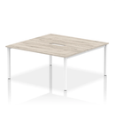 Evolve Plus B2B 2 Person Bench Desk - Grey Oak - NWOF