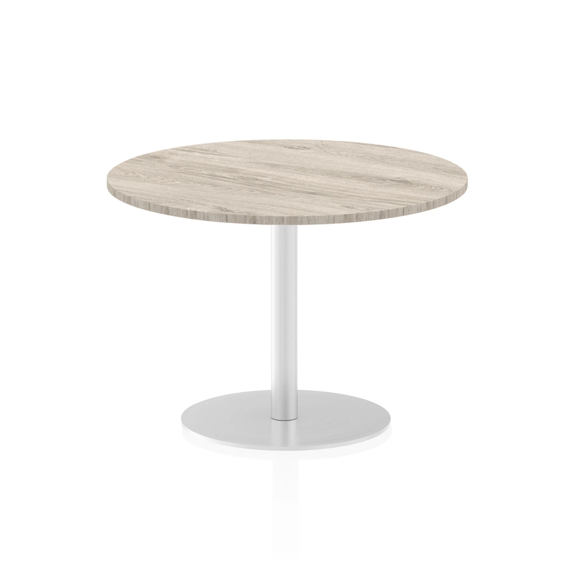 Impulse Circular Meeting Table - Grey Oak - NWOF