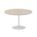 Impulse Circular Meeting Table - Grey Oak - NWOF