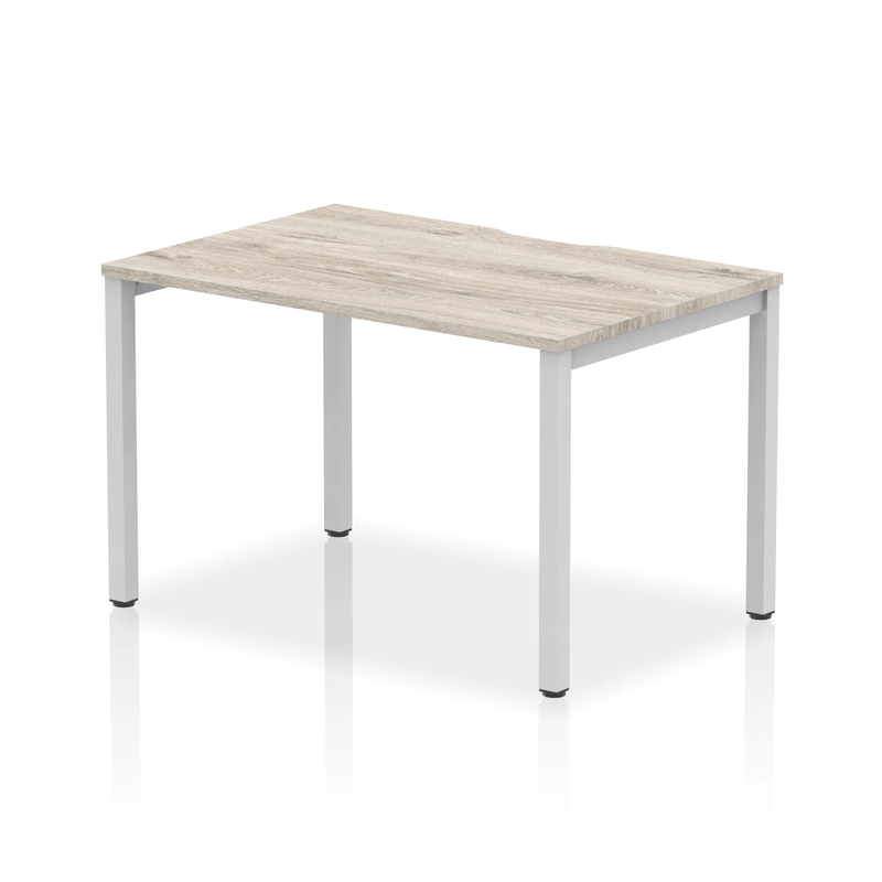 Evolve Plus Single Starter Bench Desk - Grey Oak