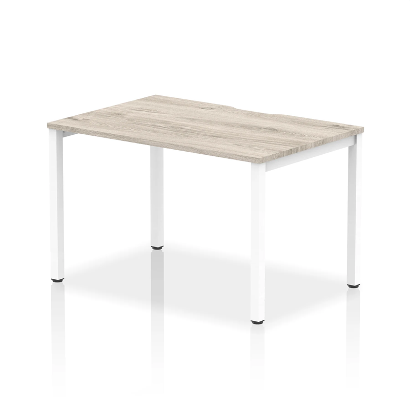 Evolve Plus Single Starter Bench Desk - Grey Oak