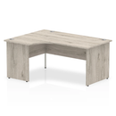 Impulse Crescent Desk With Panel End Leg - Grey Oak - NWOF