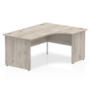 Impulse Crescent Desk With Panel End Leg - Grey Oak - NWOF