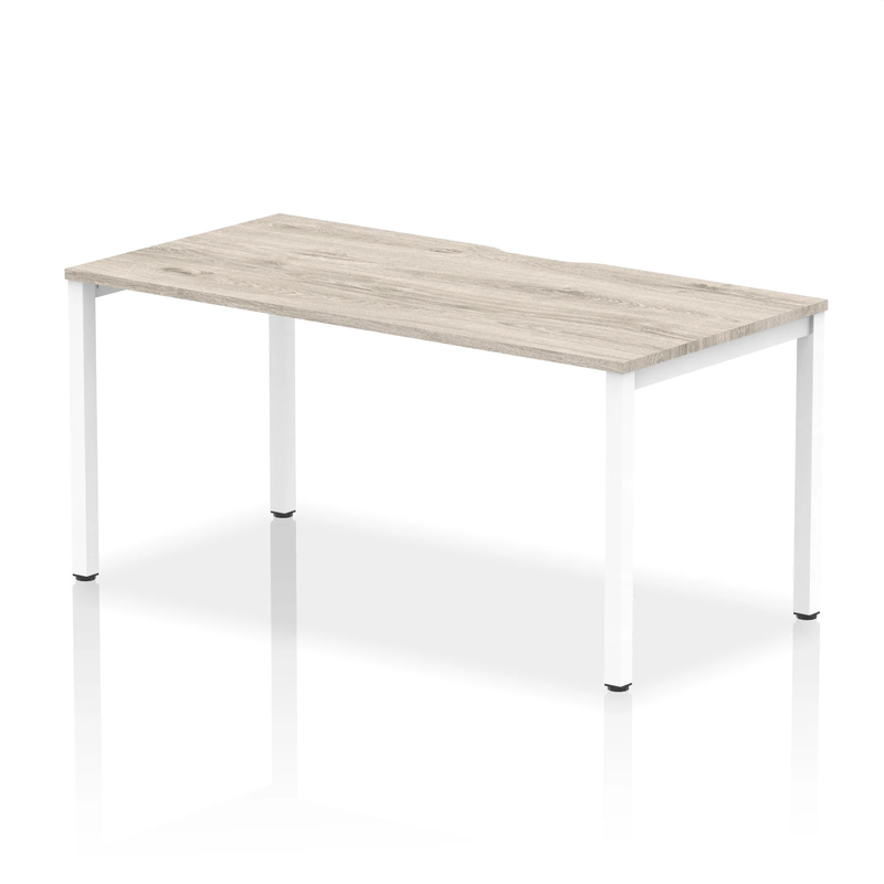 Evolve Plus Single Starter Bench Desk - Grey Oak