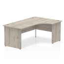 Impulse Crescent Desk With Panel End Leg - Grey Oak - NWOF