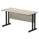 Impulse 600mm Deep Straight Desk With Cantilever Leg - Grey Oak - NWOF