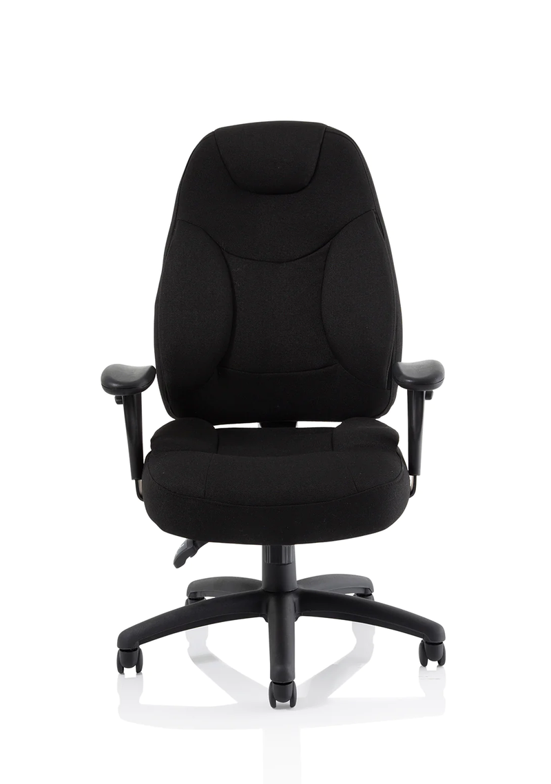 Galaxy Task Operator Chair Black Fabric With Arms - NWOF