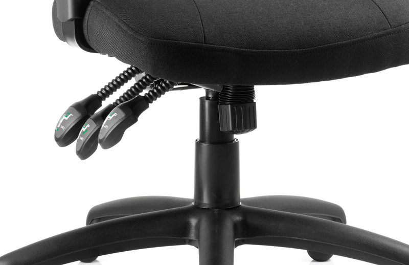 Galaxy Task Operator Chair Black Fabric With Arms - NWOF