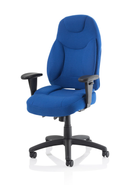 Galaxy Task Operator Chair Blue Fabric With Arms - NWOF