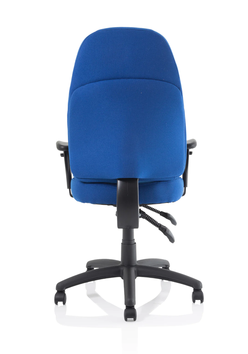 Galaxy Task Operator Chair Blue Fabric With Arms - NWOF