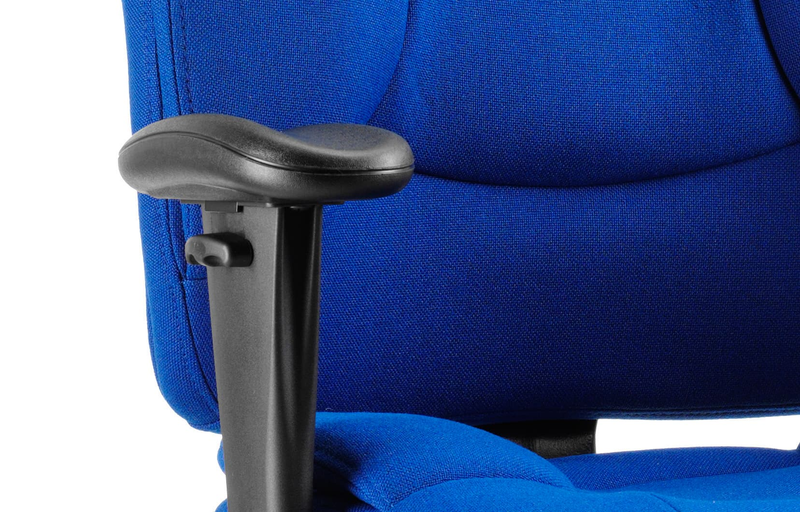 Galaxy Task Operator Chair Blue Fabric With Arms - NWOF