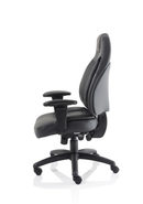Galaxy Task Operator Chair Black Leather With Arms - NWOF