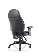 Galaxy Task Operator Chair Black Leather With Arms - NWOF