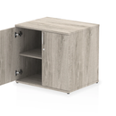 Impulse Desk High Cupboard - Grey Oak - NWOF