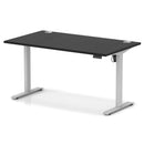 Black Air Lite height adjustable desk by Dynamic with cable ports, featuring a sleek modern design and ergonomic workspace.