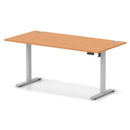Dynamic Air Lite height adjustable desk with beech finish and integrated cable ports, modern office furniture for flexible workspace setup.