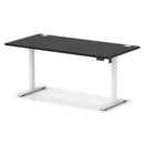 Black Air Lite height adjustable desk by Dynamic with cable ports and sleek design, perfect for ergonomic workspace setup.