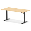 Dynamic Air Lite height adjustable desk with scalloped maple edge, showcasing its sleek design and adjustable features.