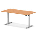 Dynamic Air Lite height adjustable desk with scalloped beech edge, showcasing smooth surface and modern design.