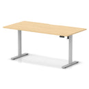 Dynamic Air Lite height adjustable desk with scalloped maple edge, showing its sleek, modern design and smooth adjustable height mechanism.