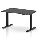 Air 800mm Deep Height Adjustable Desk With Cable Ports - Carbon Grey