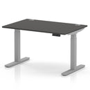 Air 800mm Deep Height Adjustable Desk With Cable Ports - Carbon Grey