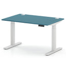 Air 800mm Deep Height Adjustable Desk With Cable Ports - Dark Teal