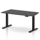 Air 800mm Deep Height Adjustable Desk With Cable Ports - Carbon Grey
