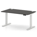 Air 800mm Deep Height Adjustable Desk With Cable Ports - Carbon Grey