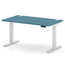 Air 800mm Deep Height Adjustable Desk With Cable Ports - Dark Teal