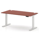 Air 800mm Deep Height Adjustable Desk With Cable Ports - Brick Red