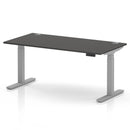 Air 800mm Deep Height Adjustable Desk With Cable Ports - Carbon Grey