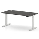 Air 800mm Deep Height Adjustable Desk With Cable Ports - Carbon Grey