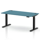 Air 800mm Deep Height Adjustable Desk With Cable Ports - Dark Teal