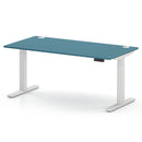 Air 800mm Deep Height Adjustable Desk With Cable Ports - Dark Teal