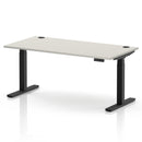 Air 800mm Deep Height Adjustable Desk With Cable Ports - Dove Grey