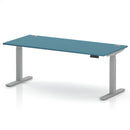 Air 800mm Deep Height Adjustable Desk With Cable Ports - Dark Teal